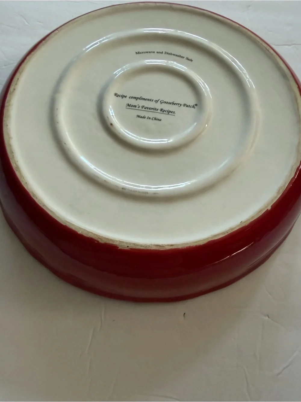 Ceramic Apple Pie Dish Plate with Recipe